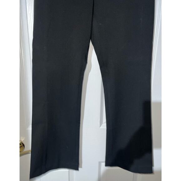 Ann Taylor Womens Dress Pants Size 8P Petite Black Wide Leg Mid Rise Trousers - Picture 3 of 7